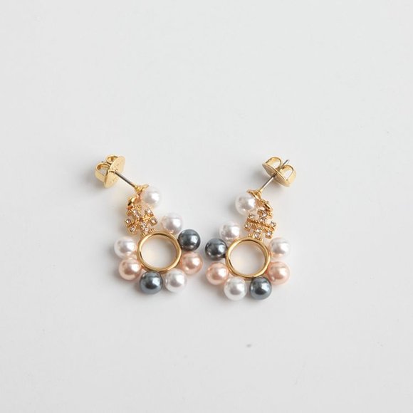 BRAND NEW TORY BURCH KIRA MULTI COLOR PEARL DROP EARRING - Picture 4 of 5